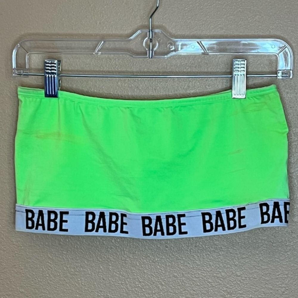 Bright Green Bandeau Sports Streetwear Bra Bralette XL
